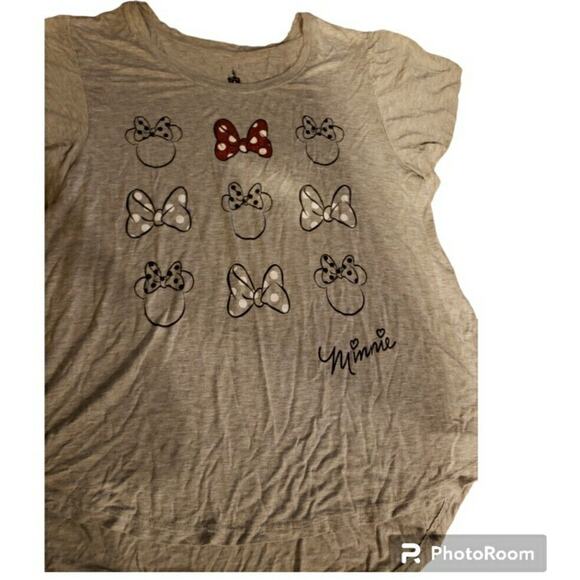 Gray Large Disney Minnie Mouse Short Sleeve T-Shirt - Picture 2 of 10